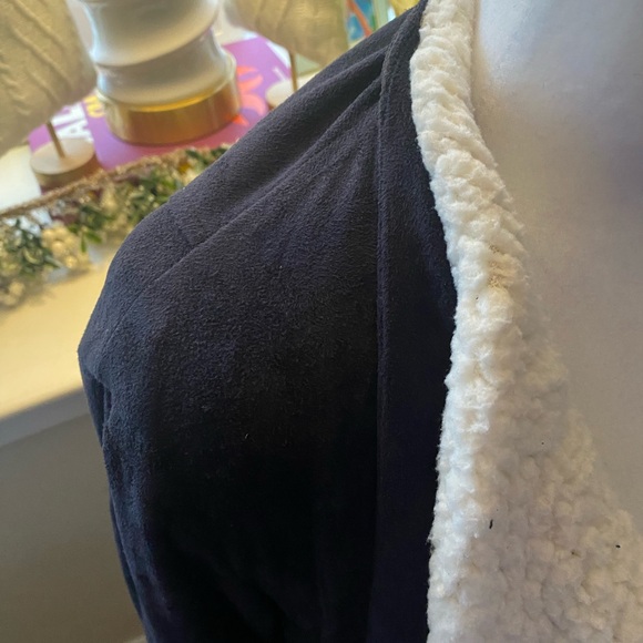 Black Faux Suede Jacket with Sherpa Collar ❤️🖤❤️🖤 - Picture 6 of 11